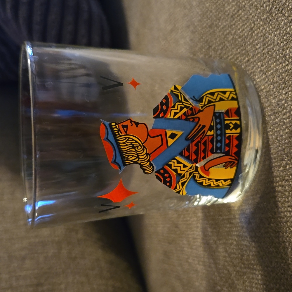 Vintage 1970s playing card glassware perfect condition
